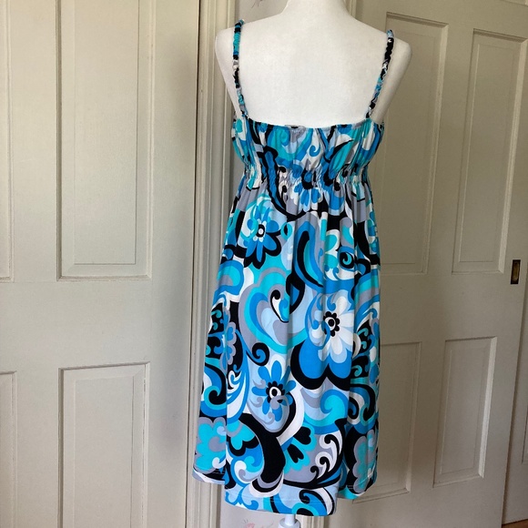 Bold Floral Print Empire Waist Dress - Picture 4 of 5